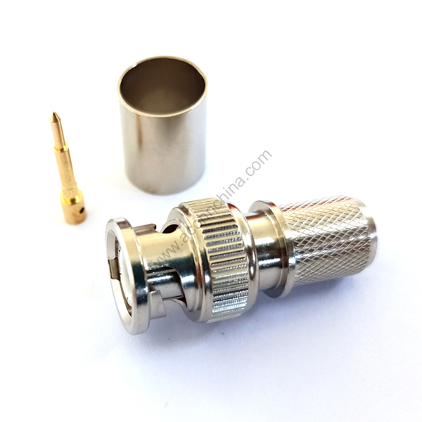 connector BNC male straight crimp for RG213 cable