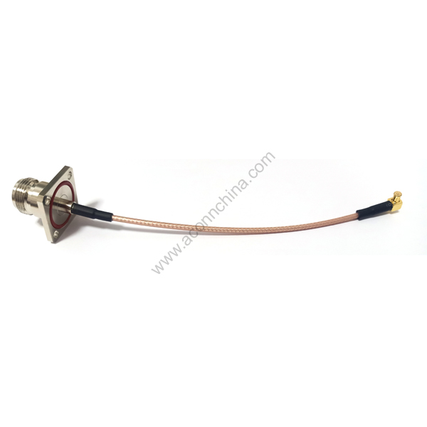 RG316 cable assembly MCX male R/A to N female Panel